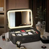 Cosmetic Travel Bag With LED Mirror