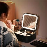 Cosmetic Travel Bag With LED Mirror