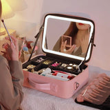 Cosmetic Travel Bag With LED Mirror