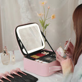 Cosmetic Travel Bag With LED Mirror